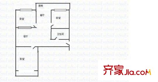 剛玉宿舍 2室 戶型圖