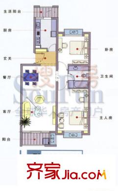 永樂苑 3室 戶型圖