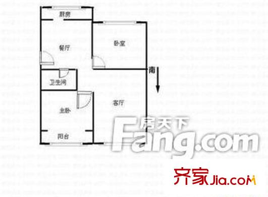 太原 千峰南路國(guó)土廳宿舍 戶型圖