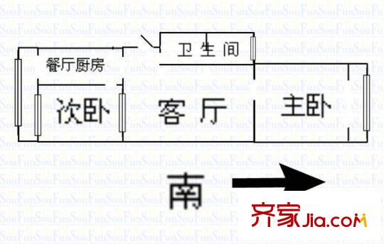 英語(yǔ)周報(bào)宿舍 2室 戶型圖