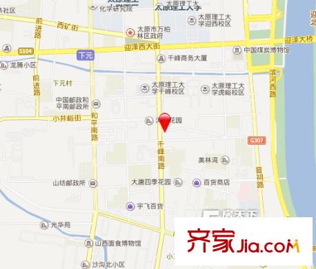 千峰南路國土廳宿舍交通圖太原  