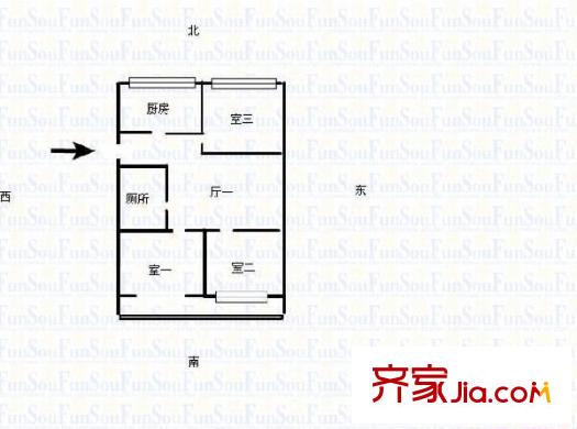 太原 橋東街鐵路宿舍 戶型圖