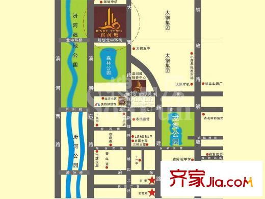 濱河城?左岸區(qū)位圖