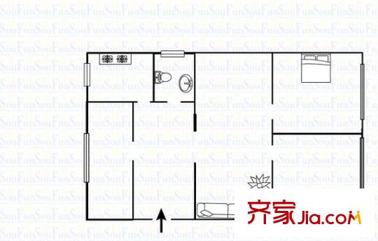 山汽小區(qū) 3室 戶型圖
