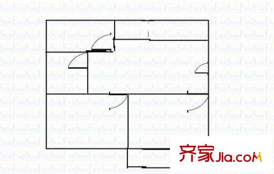 山汽小區(qū) 3室 戶型圖