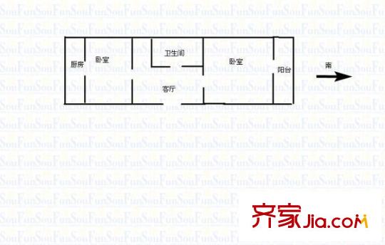 和風(fēng)小區(qū) 2室 戶型圖