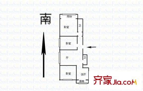 和風(fēng)小區(qū) 3室 戶型圖