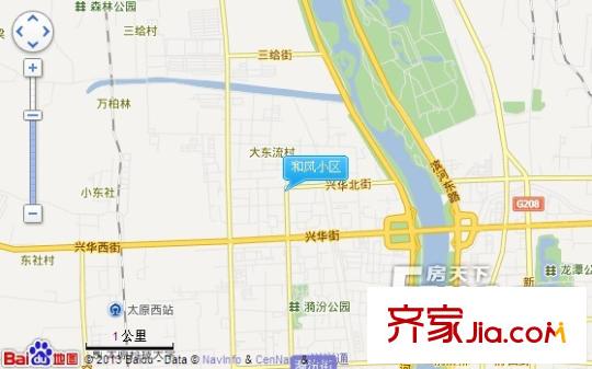 和風(fēng)小區(qū)交通圖太原  