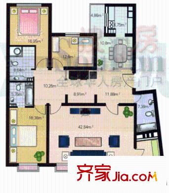 濱河小區(qū)戶型圖3室3廳2衛(wèi)