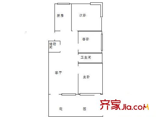怡和熙園 3室 戶型圖