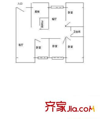 菜園小區(qū) 4室 戶型圖