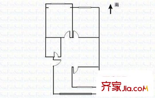 菜園小區(qū) 2室 戶型圖