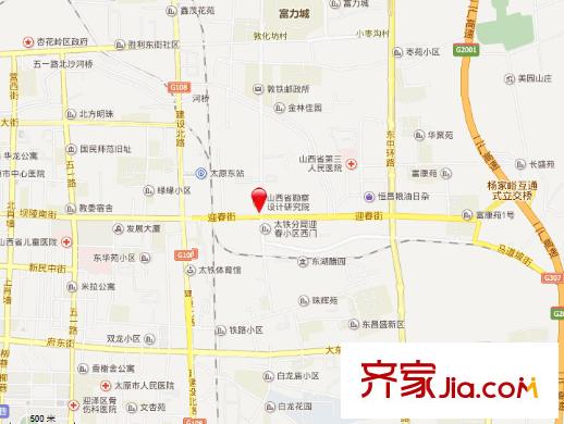 瓷廠小區(qū)交通圖太原  