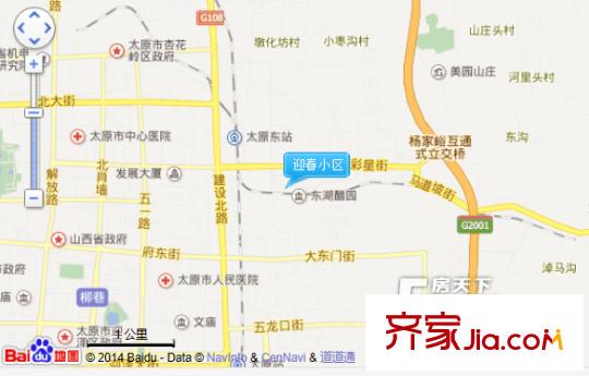 迎春小區(qū)交通圖太原  