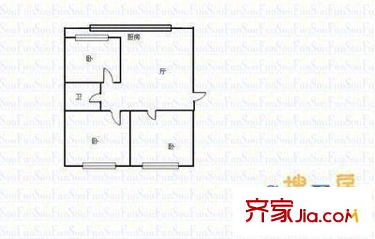 千峰南路電子廠宿舍 戶型圖