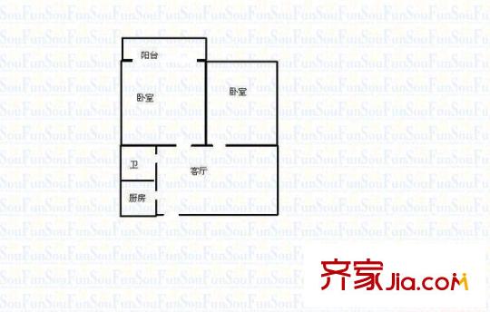 千峰南路電子廠宿舍 戶型圖