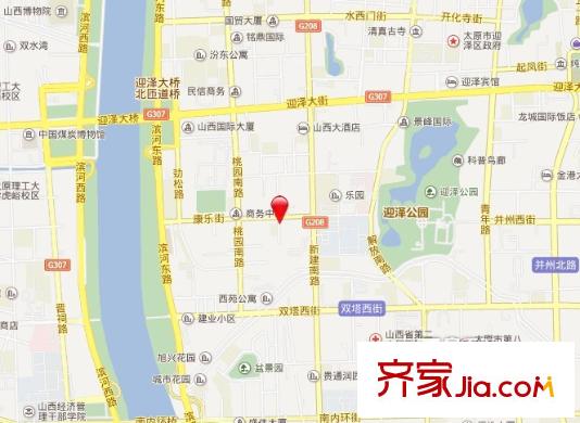康樂街化二院宿舍交通圖太原  