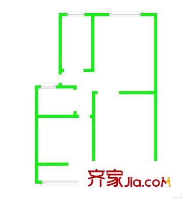 星河廣場小區(qū) 2室 戶型圖