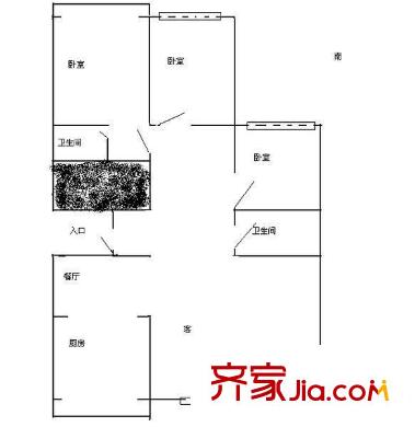 星河廣場(chǎng)小區(qū) 3室 戶型圖