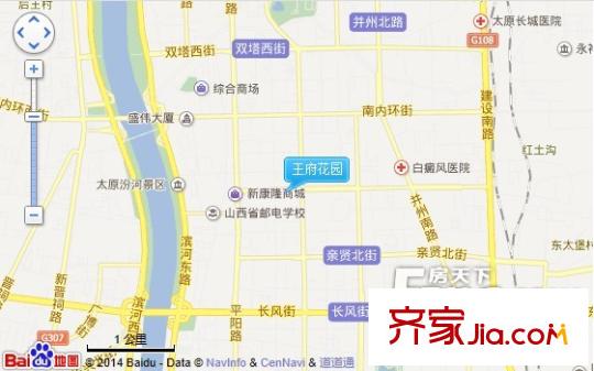 王府花園交通圖太原  