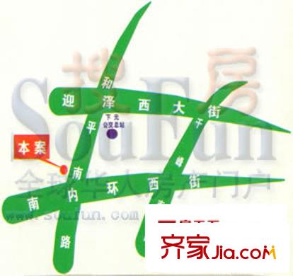 西南花園交通圖