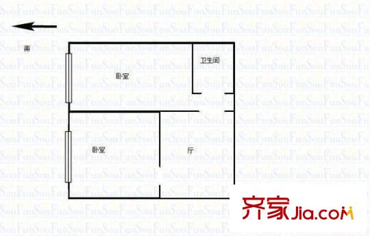 千禧學府苑 1室 戶型圖