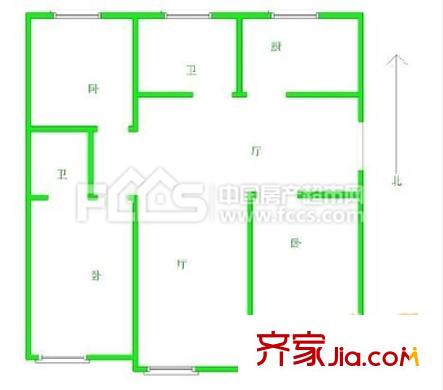 王村小區(qū) 3室 戶型圖