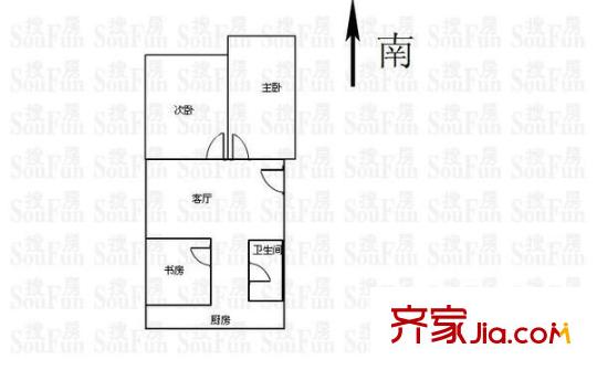 廣電小區(qū) 3室 戶型圖