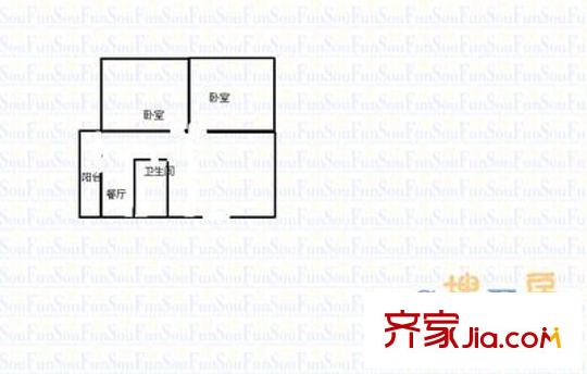 桃南二社區(qū) 2室 戶型圖