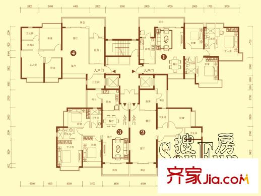 太原 恒大名都 戶型圖