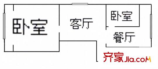 帝景華府 2室 戶型圖