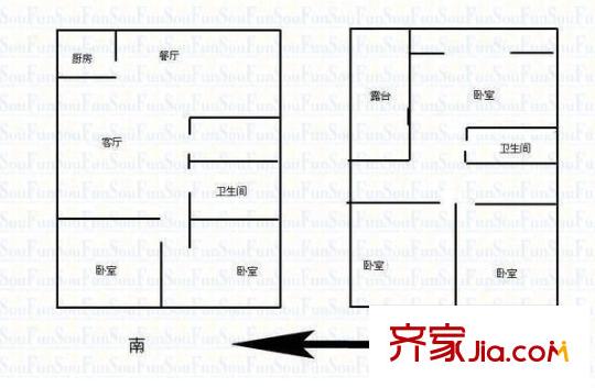 帝景華府 4室 戶型圖