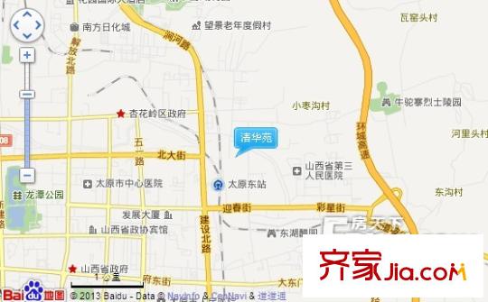 清華苑交通圖太原  