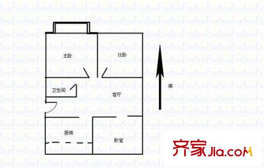 東方小區(qū) 3室 戶型圖