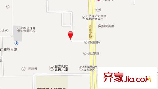 煤監(jiān)局宿舍交通圖太原  
