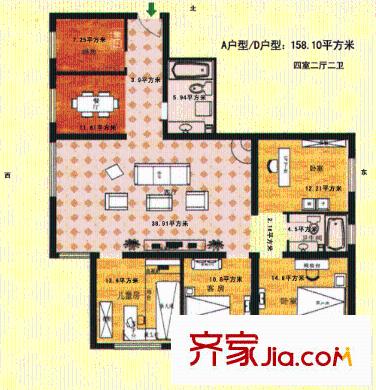 太原 金地苑 戶型圖