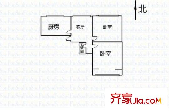 機(jī)械施工公司建南小區(qū) 2室 戶型圖