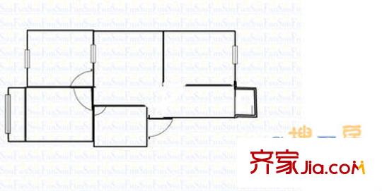 機(jī)械施工公司建南小區(qū) 3室 戶(hù)型圖
