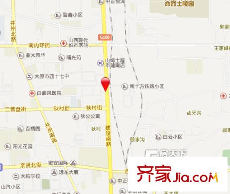 機(jī)械施工公司建南小區(qū)交通圖太原  