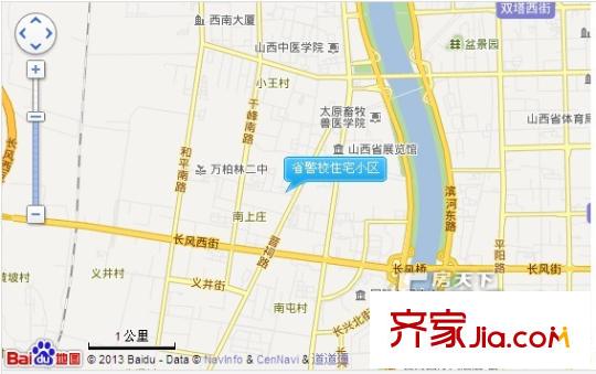 省警校住宅小區(qū)交通圖太原  