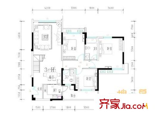 綠軍苑 5室 戶型圖
