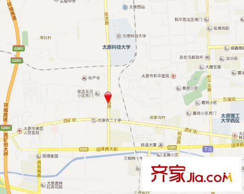 中鐵十二局建安處宿舍交通圖太原  
