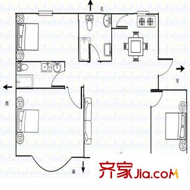 華宇綠洲 3室 戶型圖