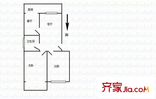 興華南小區(qū) 3室 戶型圖