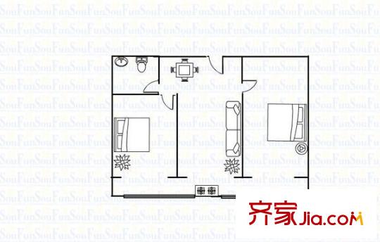 珠琳宿舍 2室 戶型圖