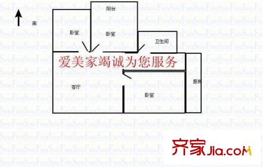 紫竹苑小區(qū) 3室 戶型圖