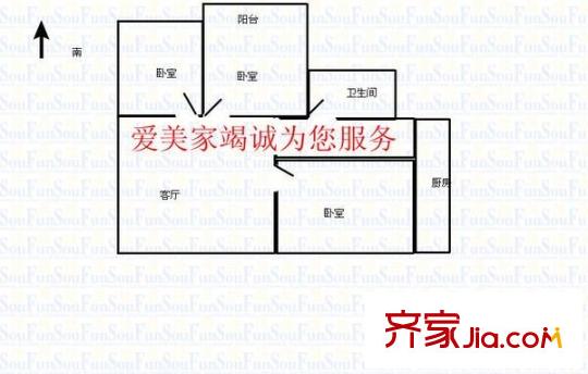 紫竹苑小區(qū) 3室 戶型圖