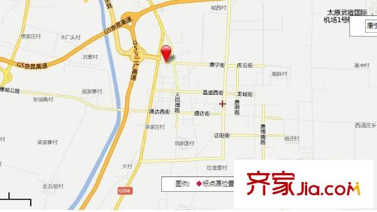 漪汾仙莊項(xiàng)目交通圖太原  