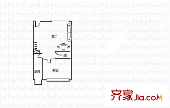 華匯尚領(lǐng)世家 2室 戶型圖