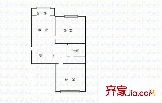 下元財(cái)政局宿舍 0室 戶型圖